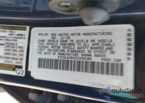 2005 Pontiac Vibe z USA, uszkodzony, nr VIN 5Y2SL63845Z439189
